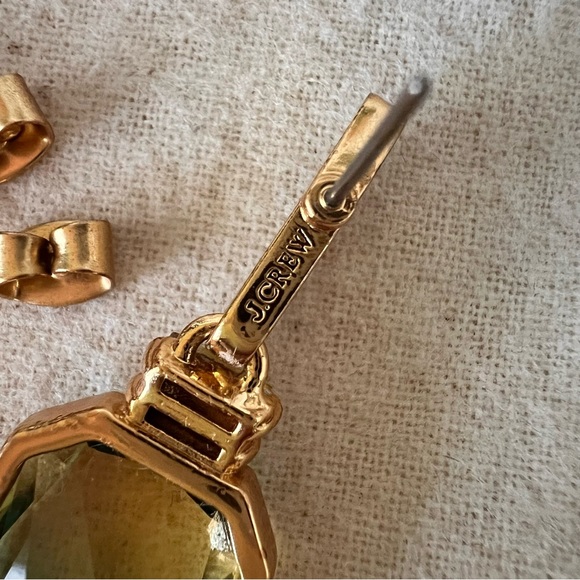 J. Crew Yellow and Green Gemstone Crystal Earrings - Picture 4 of 5